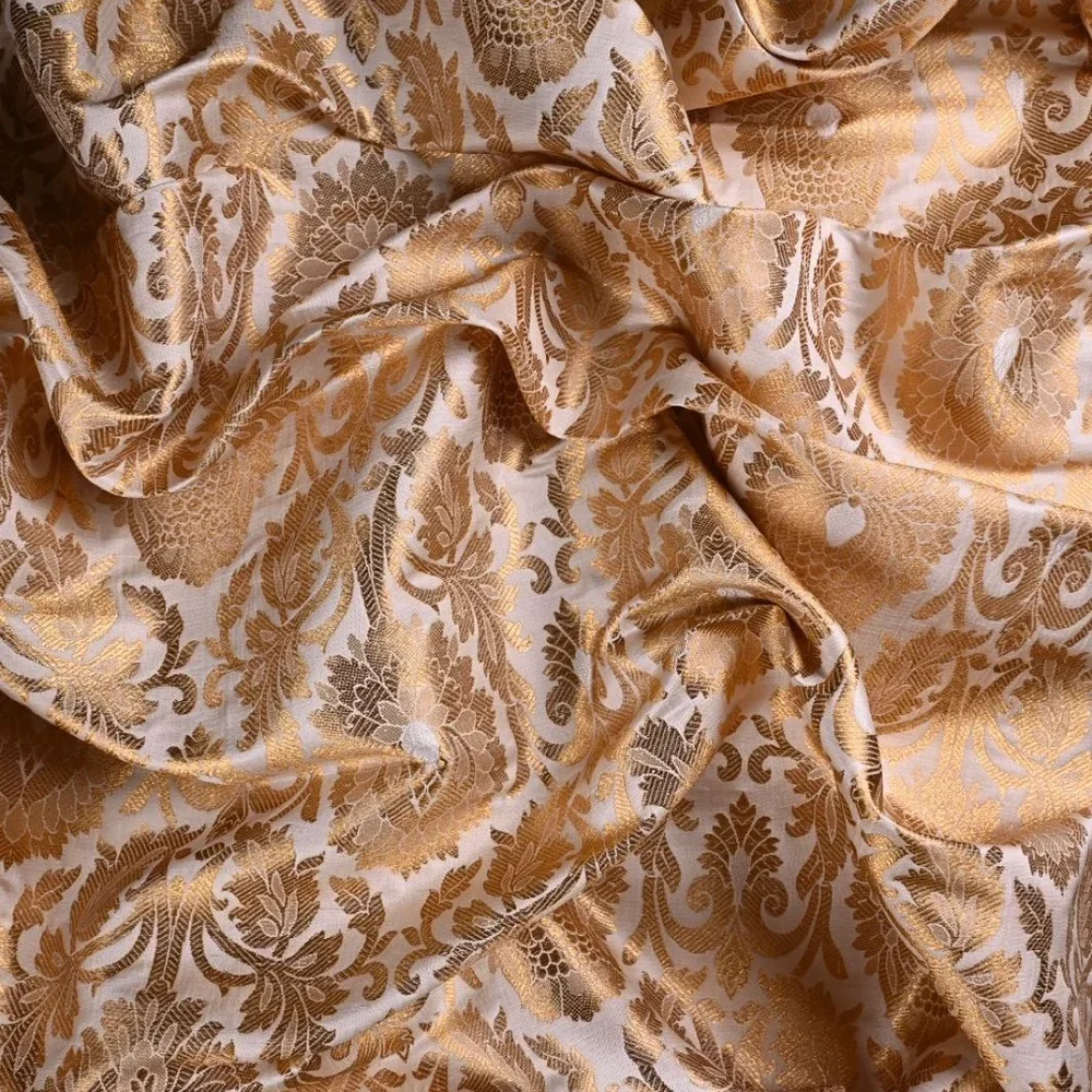 Pure Silk Fabric, 44 Inches Width - Textiles & Apparel by Banarasi Culture