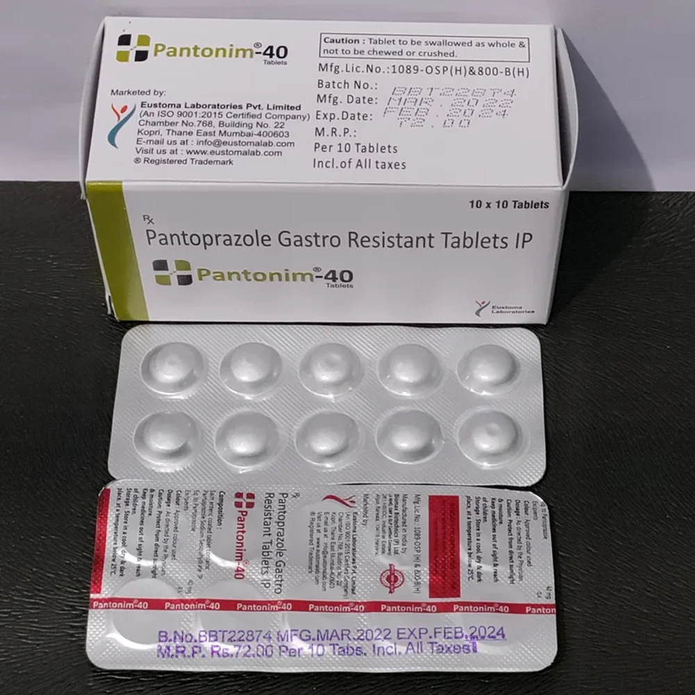 Pantonim-40 Tablet ( Pantaprazole 40mg Tablet) - Healthcare & Medical by Eustoma Laboratories Pvt. Ltd.