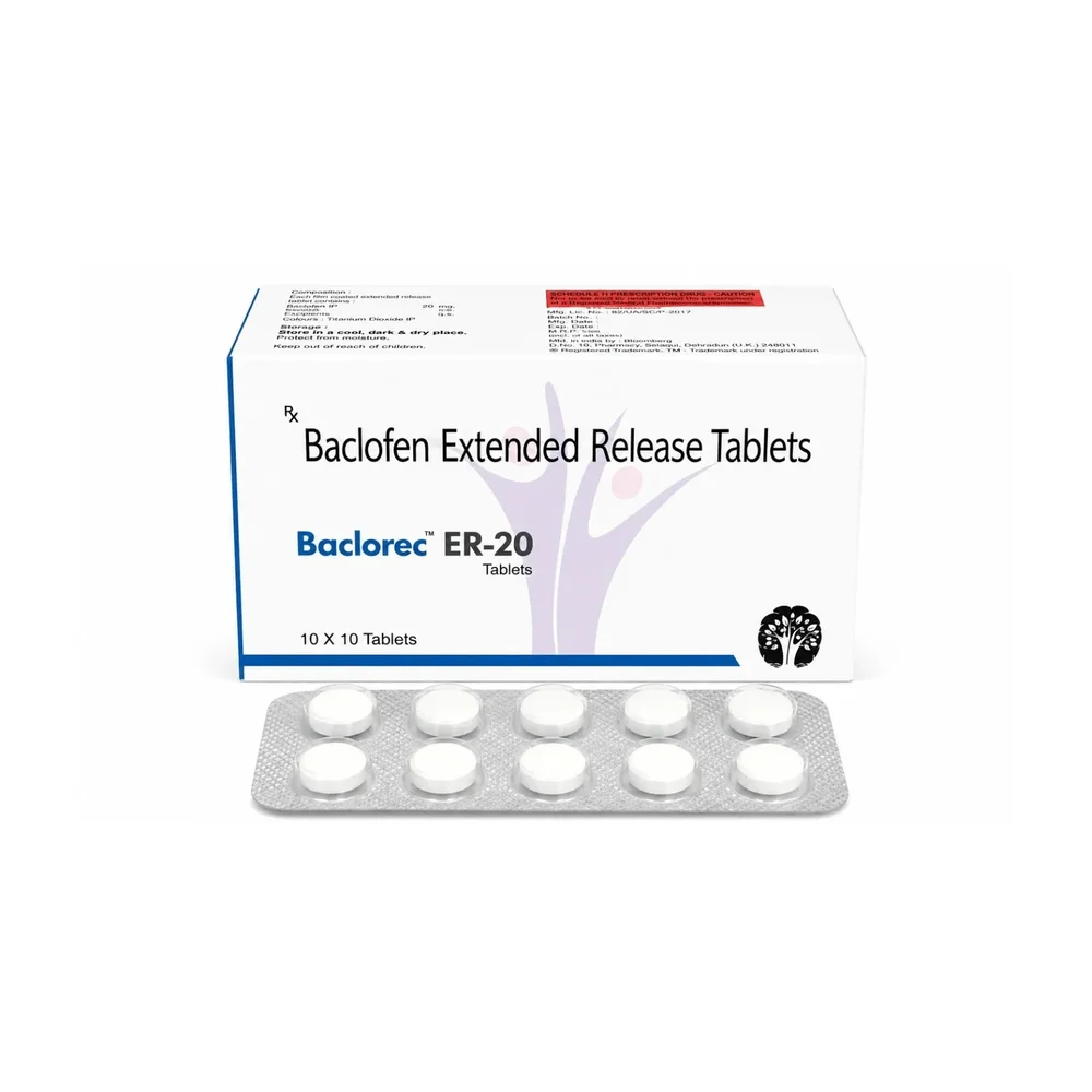 Baclofen IP 20 mg Film-Coated Tablets - Healthcare & Medical by Prector Lifesciences