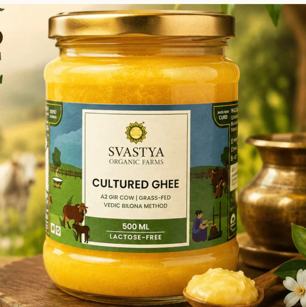 Cultured A2 Gir Cow Ghee Glass Jar - Food & Agriculture by Sharanya Foods