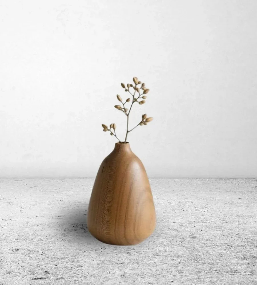 Rustic Wood Table Vase - Home & Kitchen by Razvi Exports