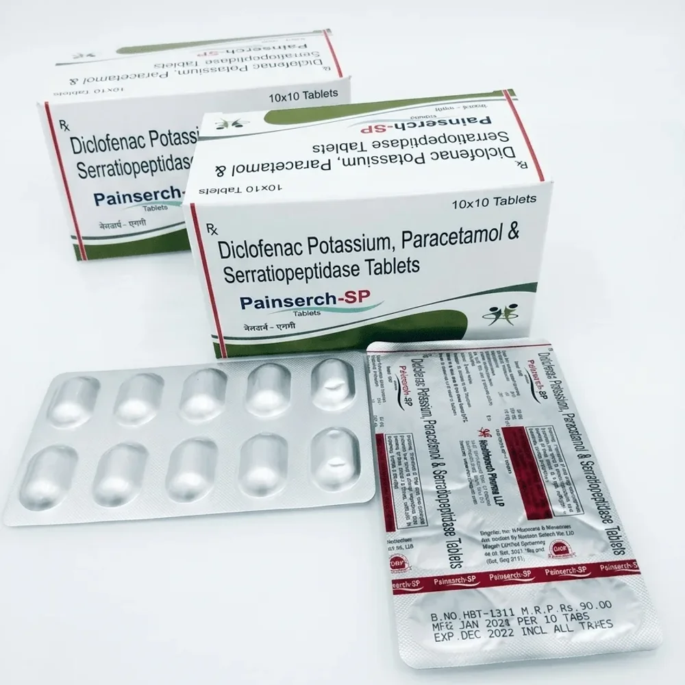 Diclofenac Potassium Serratiopeptidase Tablets - Healthcare & Medical by Healthserch Pharma LLP