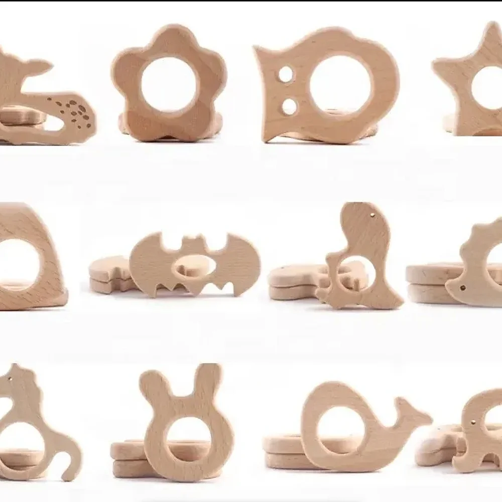 Wooden Animal Teething Ring - Home & Kitchen by Shree Anant International