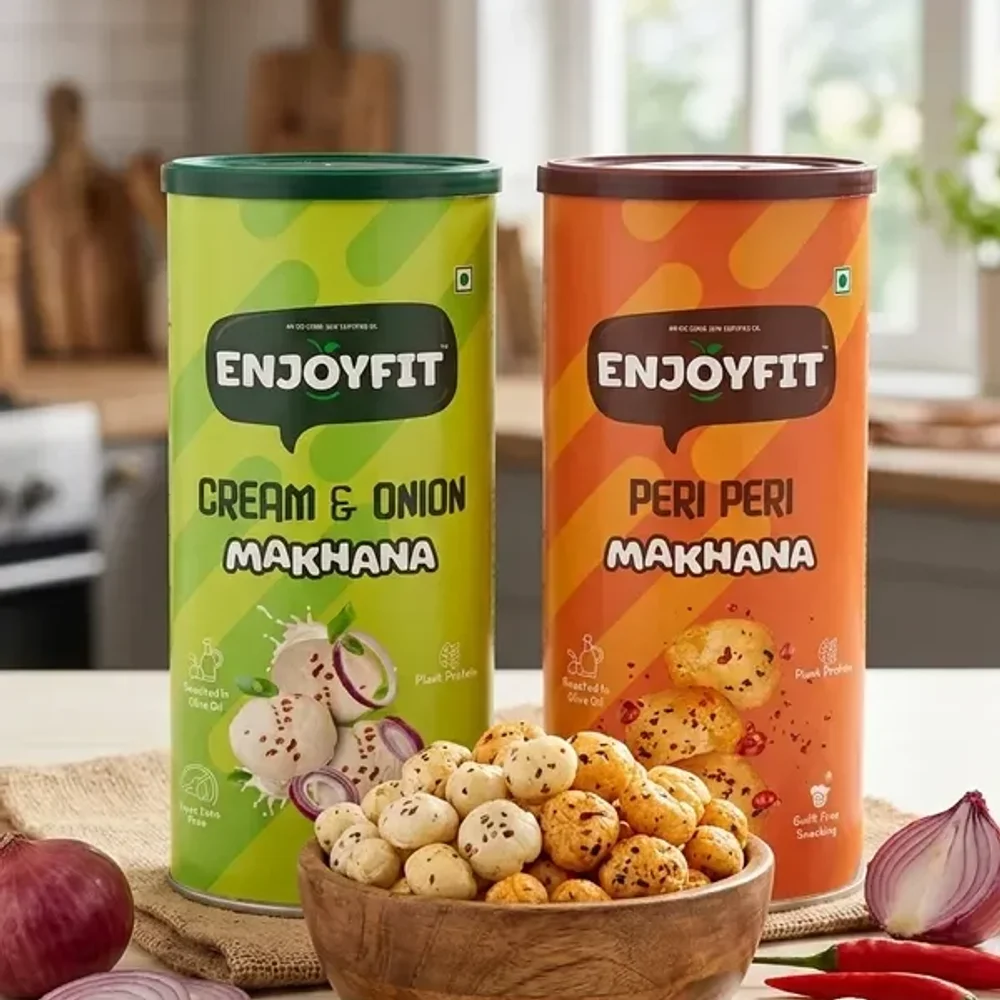 Enjoyfit Gluten-Free Cream & Onion + Peri Peri Flavored Wafers - Food & Agriculture by Mukesh Trading Co.