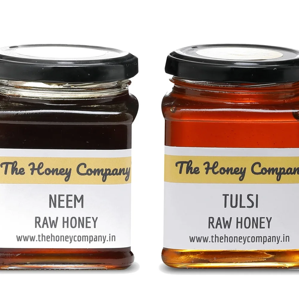 Raw Honey Combo Pack (Neem & Tulsi, 550G Each) - Food & Agriculture by Alpalair Wellness Pvt. Ltd.