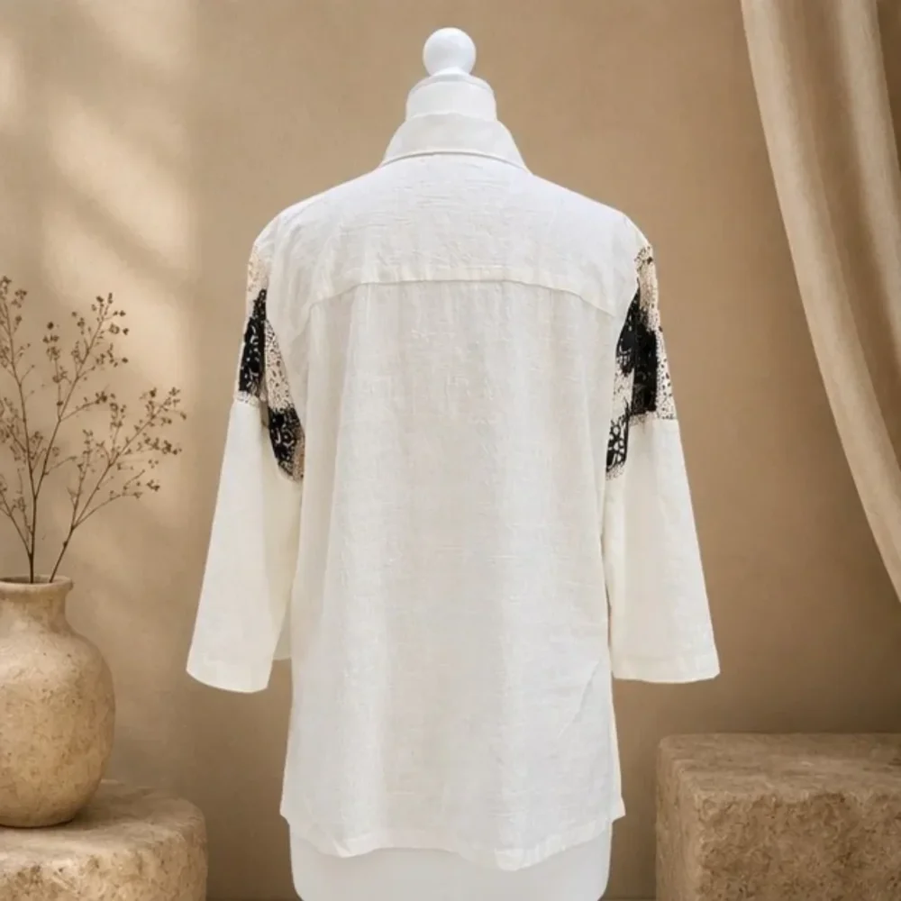 Women's Oversized Abstract Print Patchwork Shirt - Textiles & Apparel by Twenty Threads