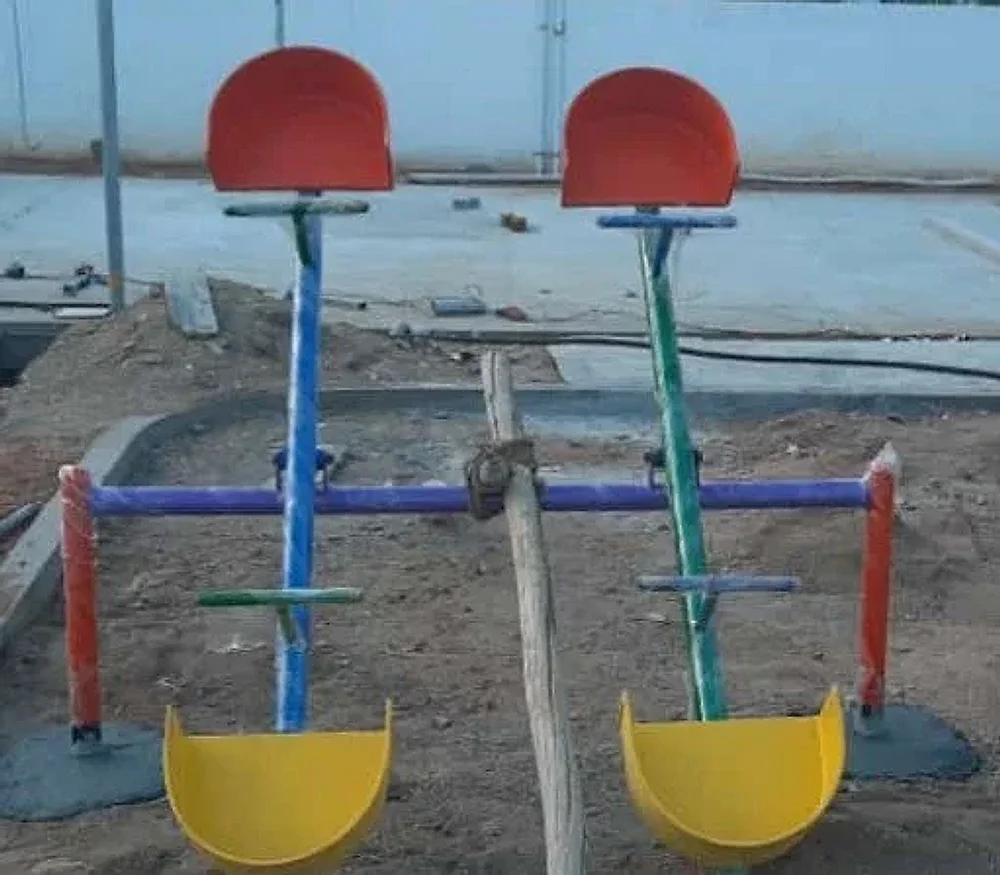 NAC 4 Seater Blue and Red FRP Outdoor Seesaw - Sports, Toys & Games by Nac Industries