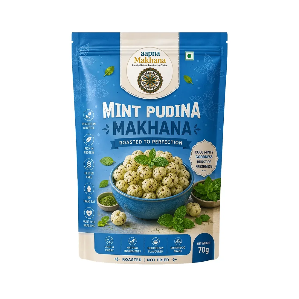 Mint Pudina Roasted Makhana Snacks - Food & Agriculture by Salutary Food and Beverages India Pvt. Ltd.