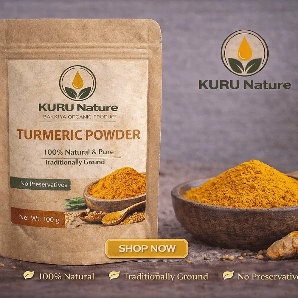 Deetya's Organic Erode Turmeric Powder 50g - Food & Agriculture by Bakkiya Organic Product