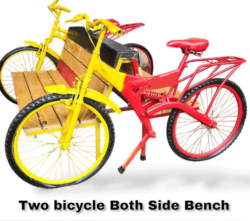 Vintage Bicycle Bench - Furniture & Interiors by Upcycle Furnishing India