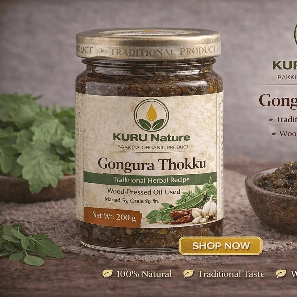 Gongura Thokku 50g - Food & Agriculture by Bakkiya Organic Product