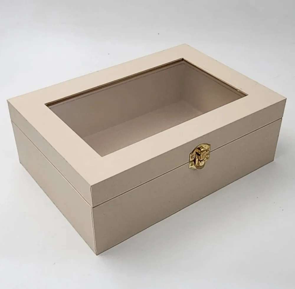MDF Wooden Rigid Box with Clear Acrylic Window - Packaging & Printing by Hindustan Handmade Paper Products