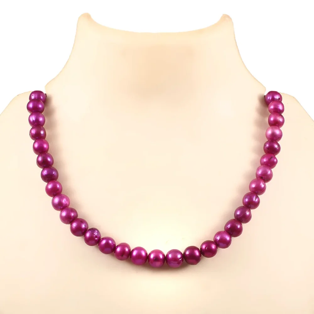 Freshwater Pearls Purple Necklace - Gems & Jewelry by Adnan Gems Art
