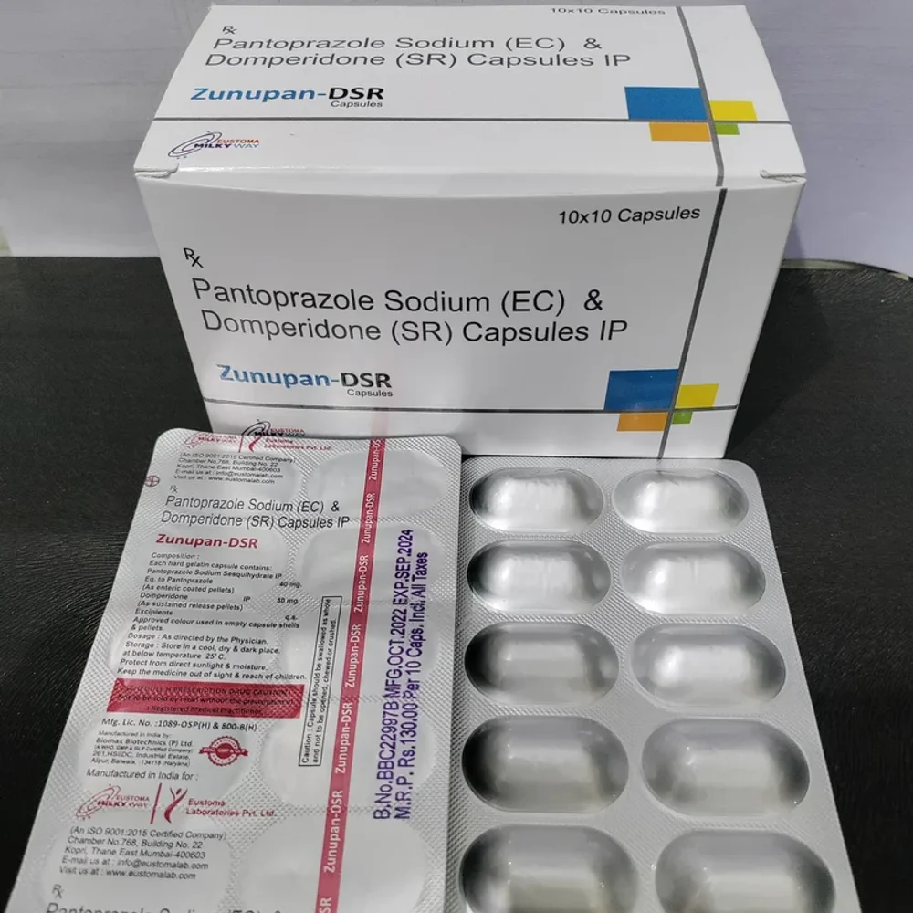 Zunupan Dsr Capsule (pantoprazole Dsr 30mg/40mg Capsule) - Healthcare & Medical by Eustoma Laboratories Pvt. Ltd.