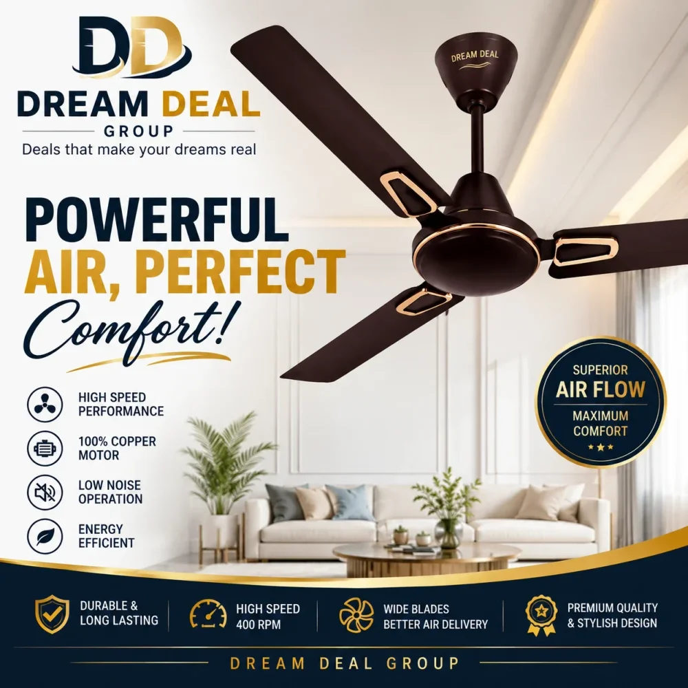 High Speed Copper Motor Fan - Electronics & Electrical by Dream Deal Group