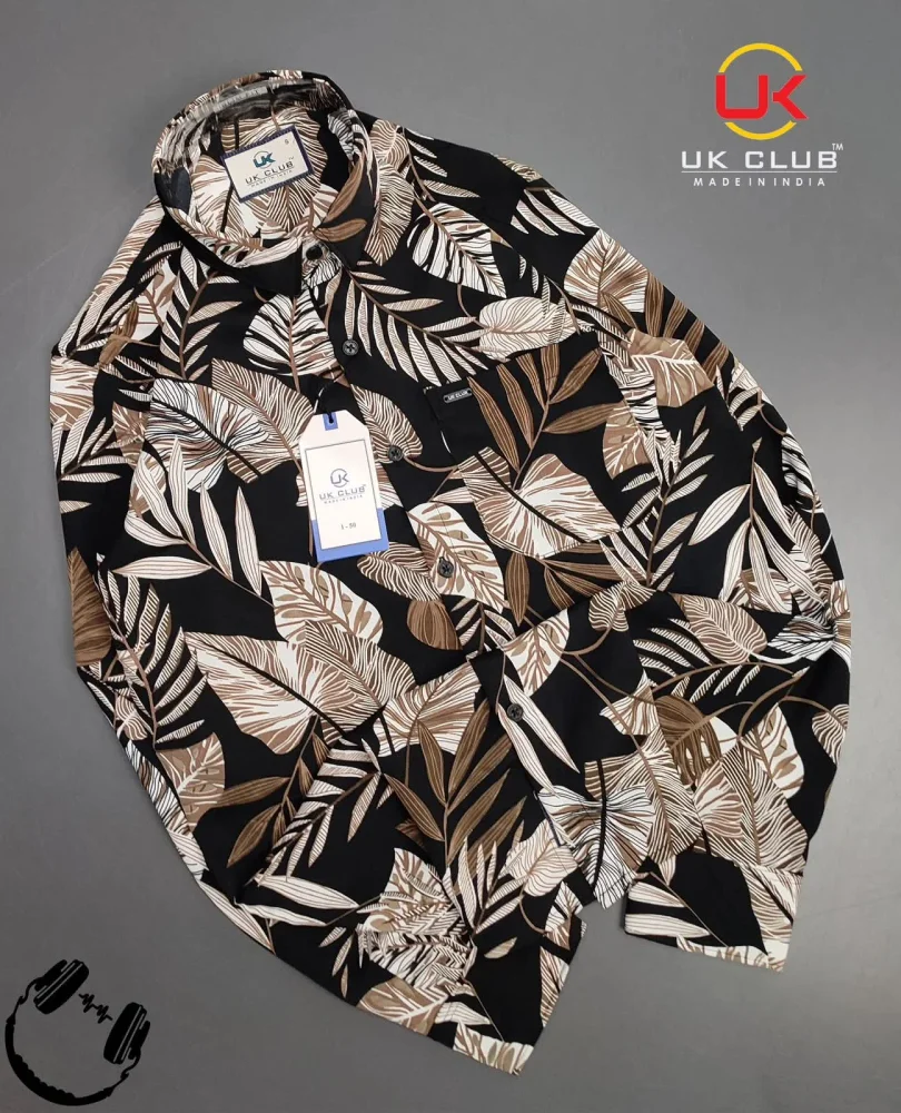 UK CLUB Viscose Printed Shirt Fabric - Textiles & Apparel by Sri Jalaram Garments