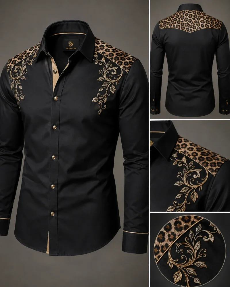 Premium Full Sleeve Leopard Print Shirt - Textiles & Apparel by GKS Tailoring and Embroidery