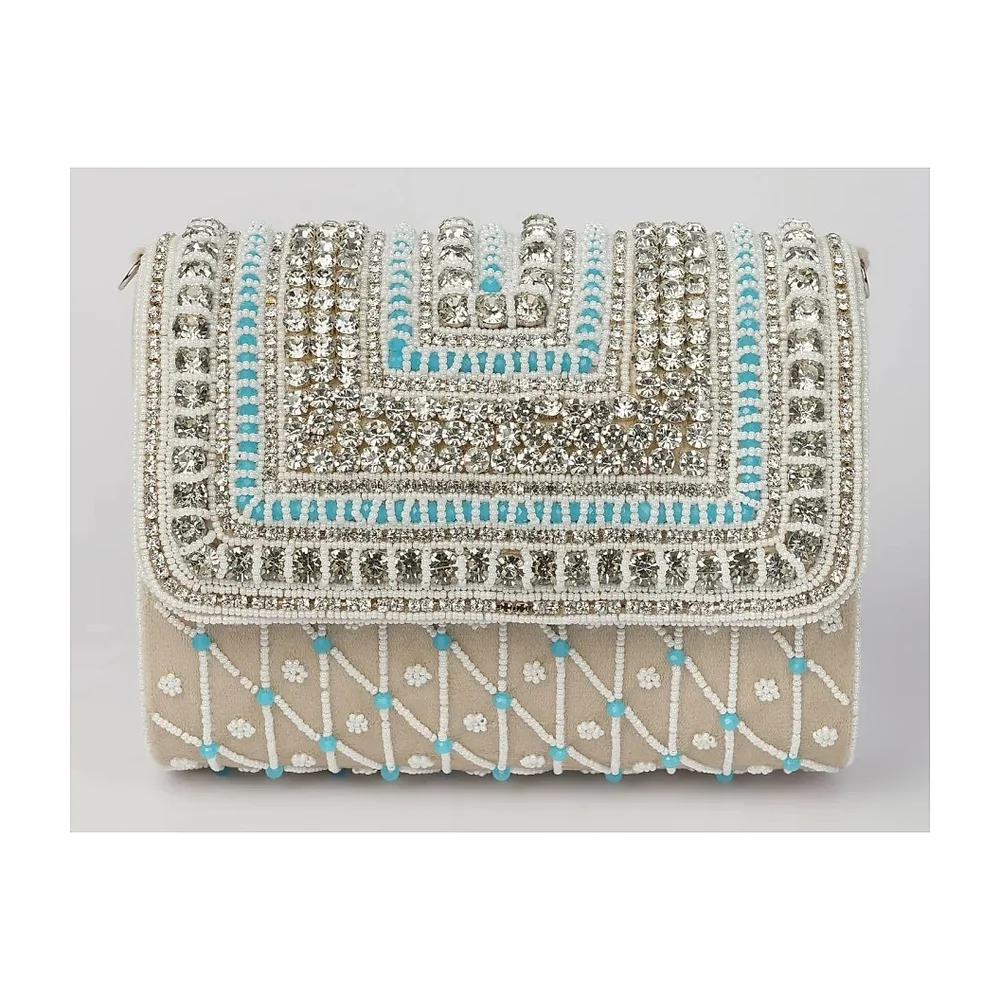 Suede Fabric Beaded Clutch Bags - Footwear, Bags & Leather Goods by Sunehla Deal