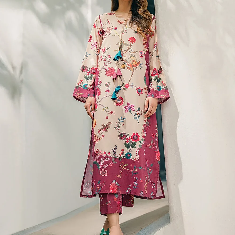 Digital Printed Crepe Kurta and Pants Set - Textiles & Apparel by Ayzel Pvt. Ltd.