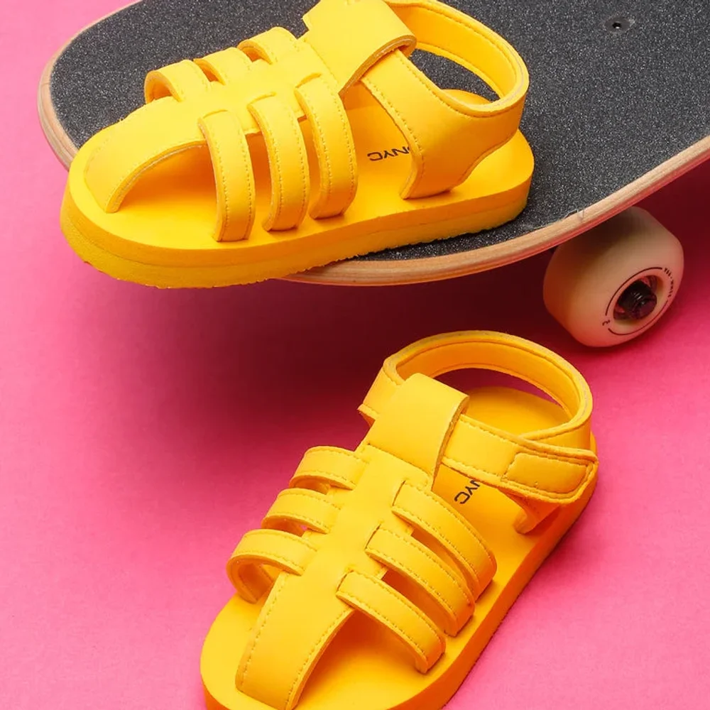 ONYC Yellow Sandals for Girls 5-8 Years - Footwear, Bags & Leather Goods by Parmar Brothers