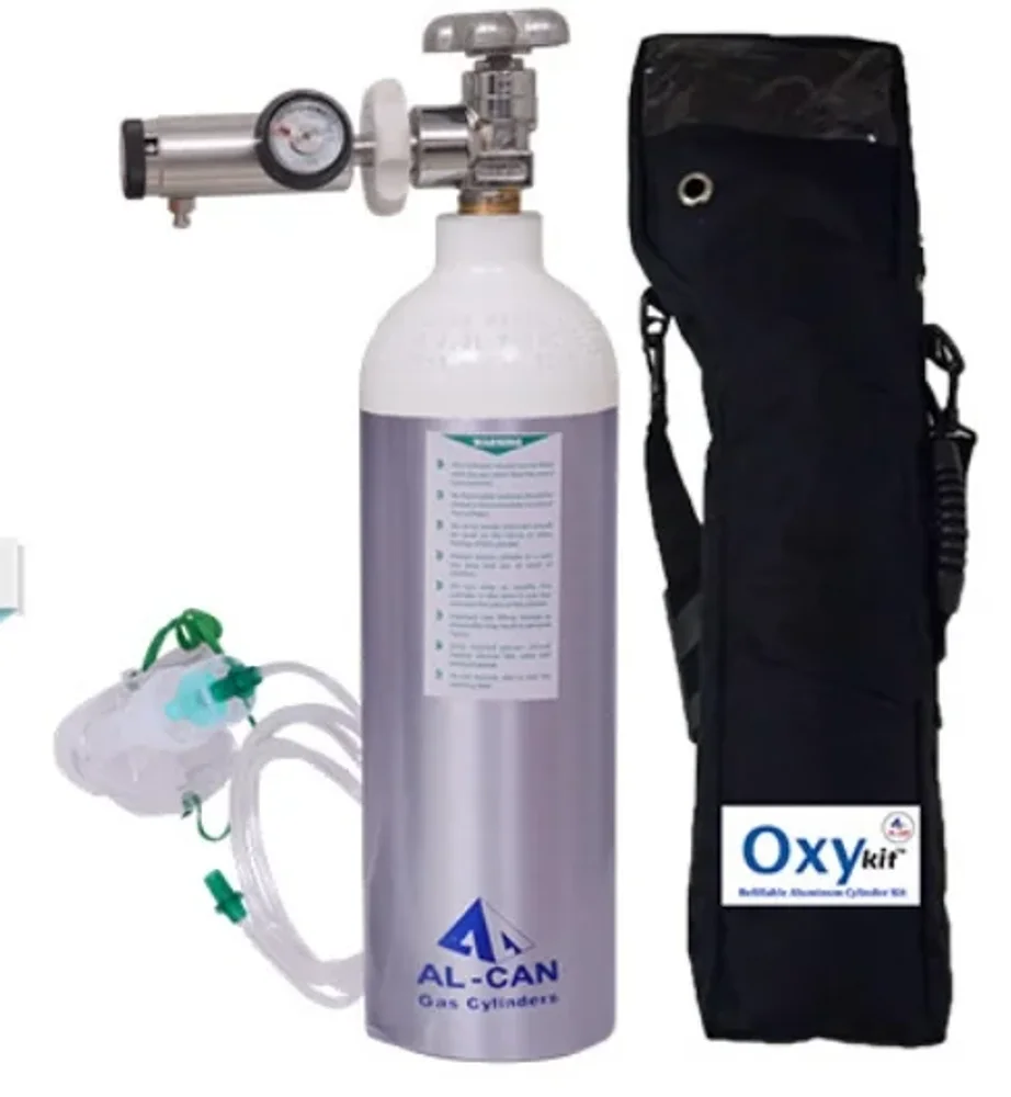 Portable Aluminum Oxygen Cylinder 270L - Healthcare & Medical by Accurate Surgicals