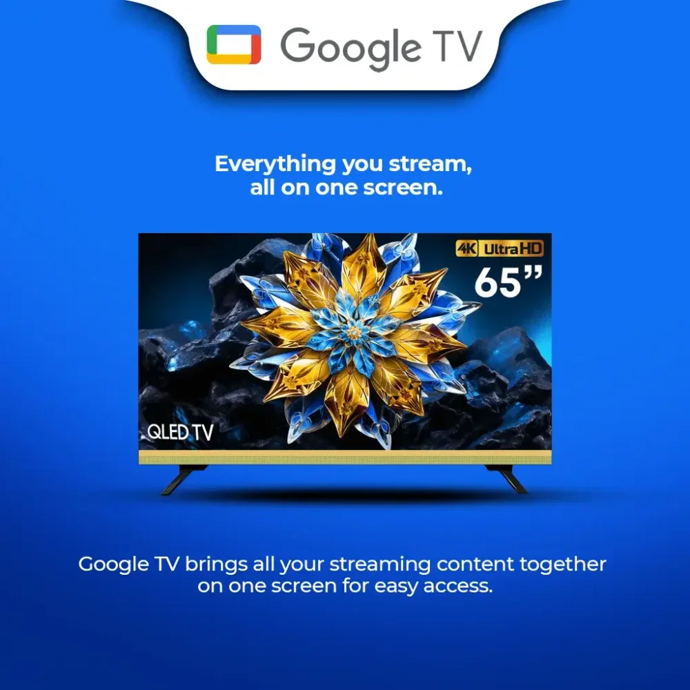 Gplus 65 Inch 4K Ultra HD QLED Smart TV with Voice Control - Electronics & Electrical by Garuda Mart India Pvt. Ltd.