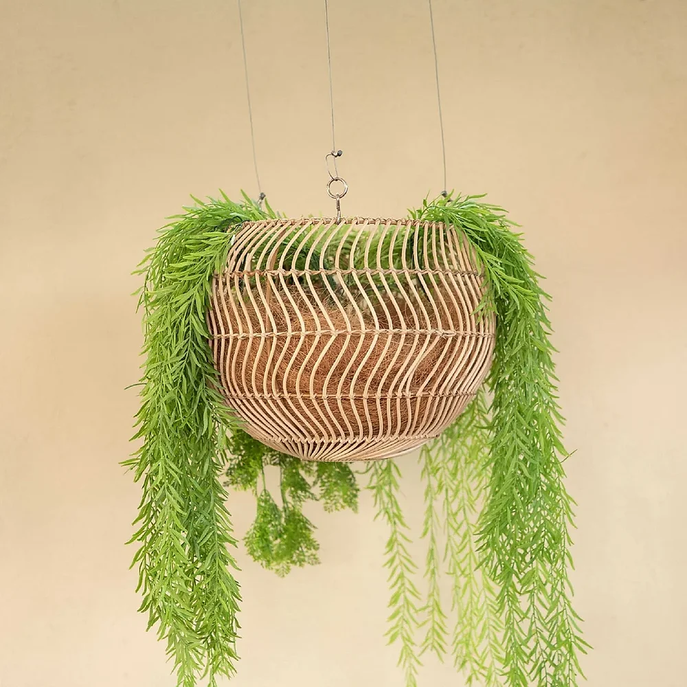 Round Indoor Hanging Planter - Home & Kitchen by Wooden Owl Design Pvt. Ltd.