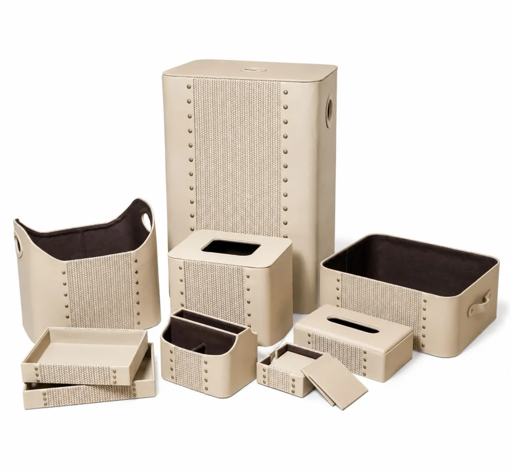 Stud Design Laundry Organizers Set - Home & Kitchen by SB Leather & Home Furnishing LLP