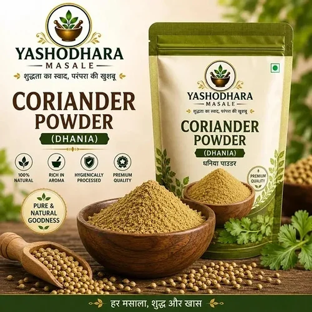 YASHODHARA Coriander Powder 500g Pouch - Food & Agriculture by Yashodhara Masale