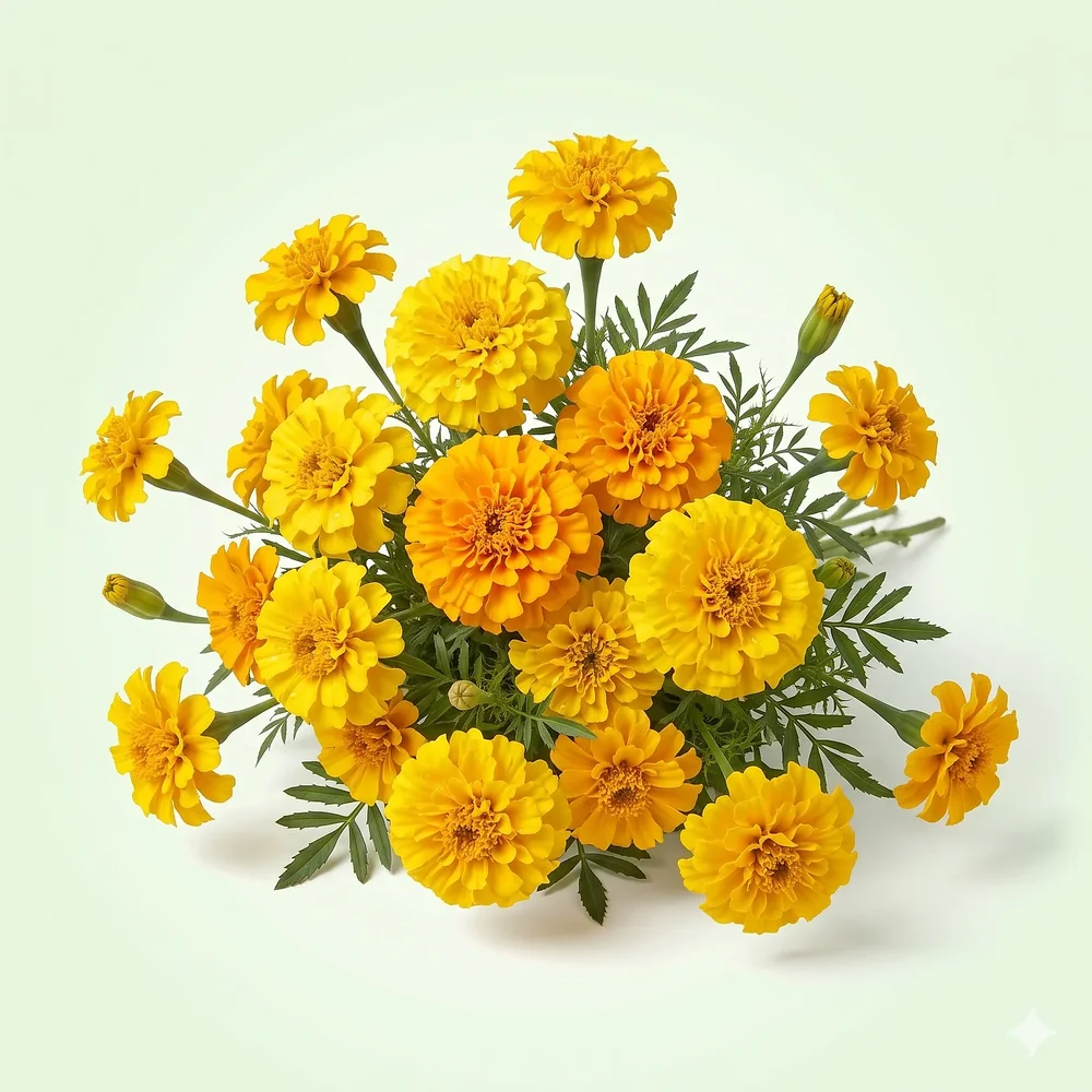 Marigold Yellow Flower Seeds for Garden Borders - Food & Agriculture by Vigyat Chemicals Co.