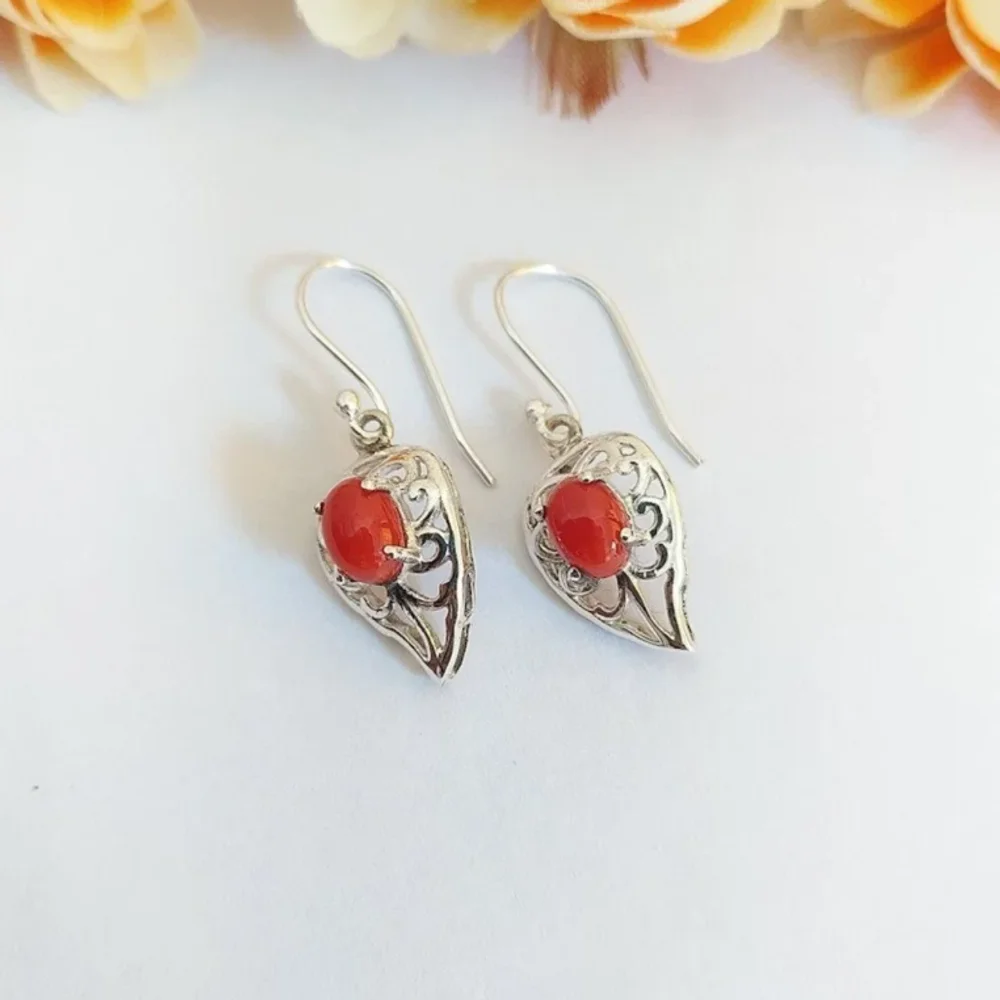 Gem Stone Earrings Sterling Silver - Gems & Jewelry by Jaya Jems Impex