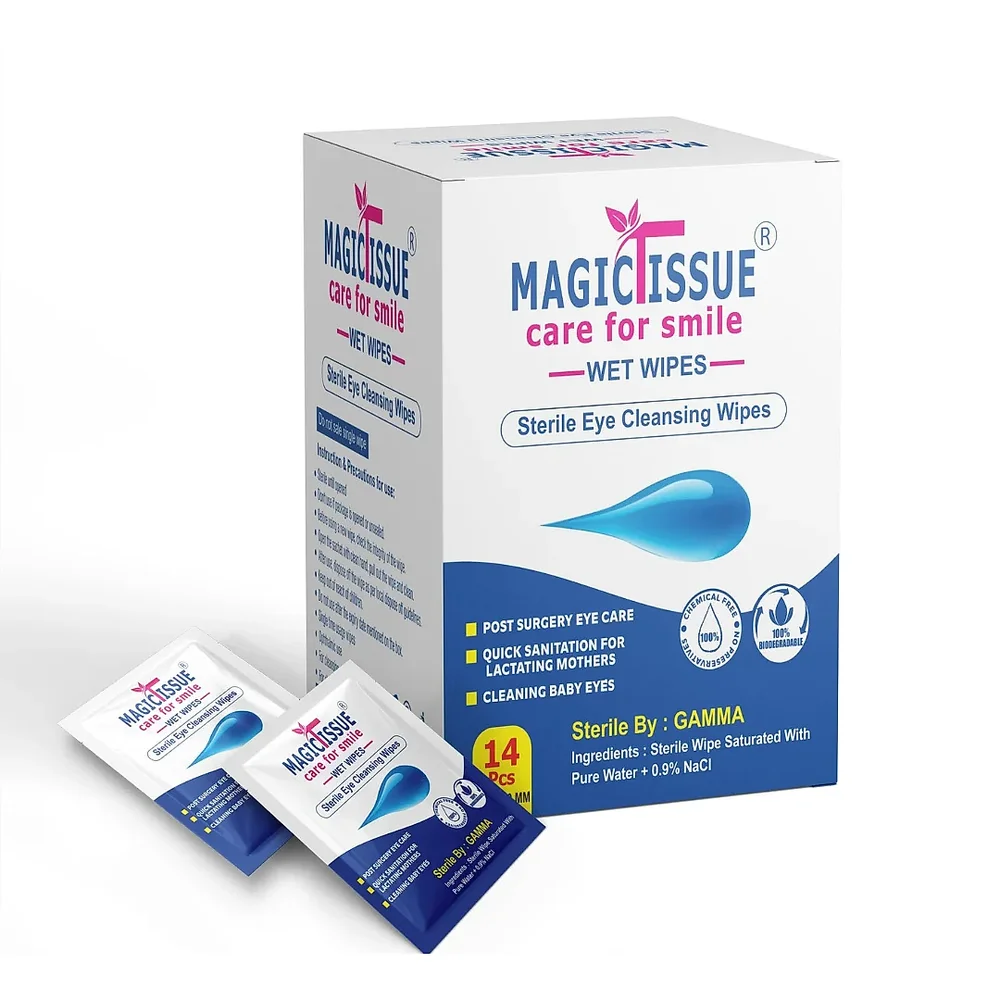Sterile Saline Eye Wipes 14-Count - Beauty & Personal Care by Wecare