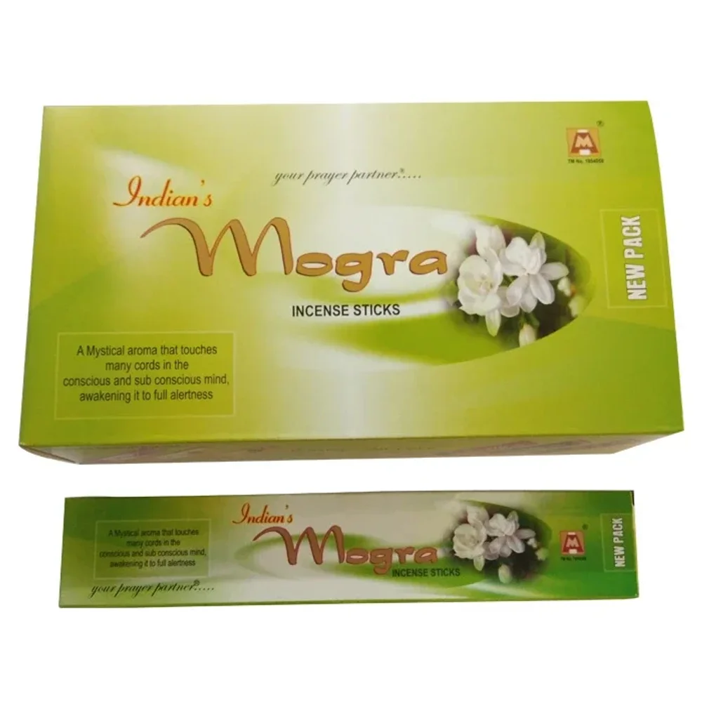Mogra Jasmine Agarbatti Sticks 10-gram Pack - Home & Kitchen by Indian Agarbatti Manufacturers