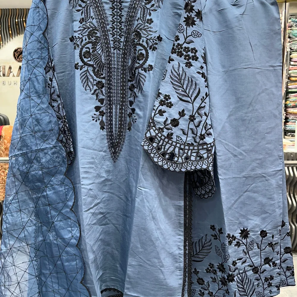 Embroidered Cotton Organza Salwar Kameez Set - Textiles & Apparel by Ayzel Pvt. Ltd.