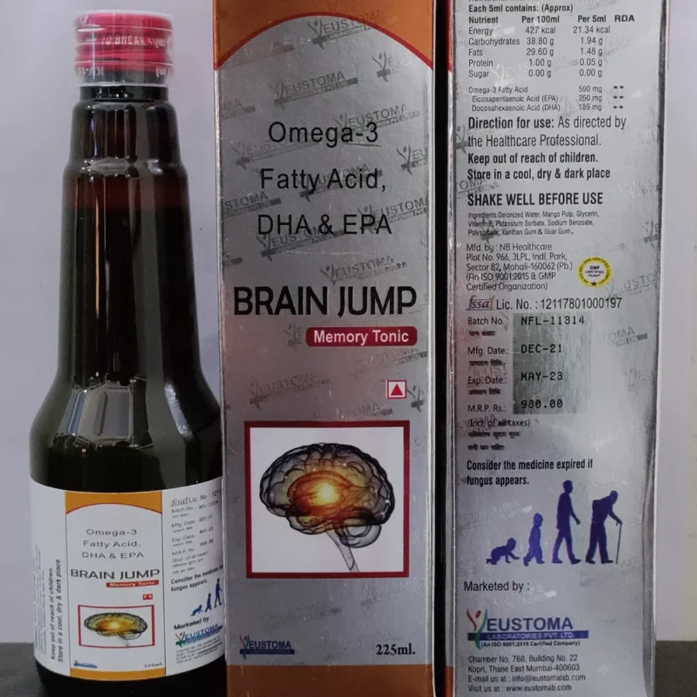 Brain-jump Syrup ( Omega 3 Fatty Acid Epa-dha Syrup) - Healthcare & Medical by Eustoma Laboratories Pvt. Ltd.