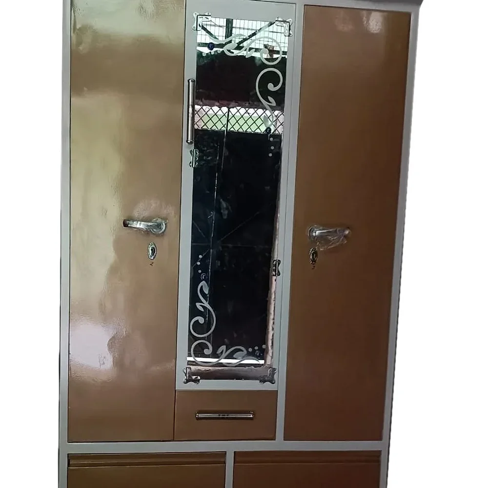 Hinged 3 Door Brown Iron Almirah - Furniture & Interiors by M/S. Atika Safe