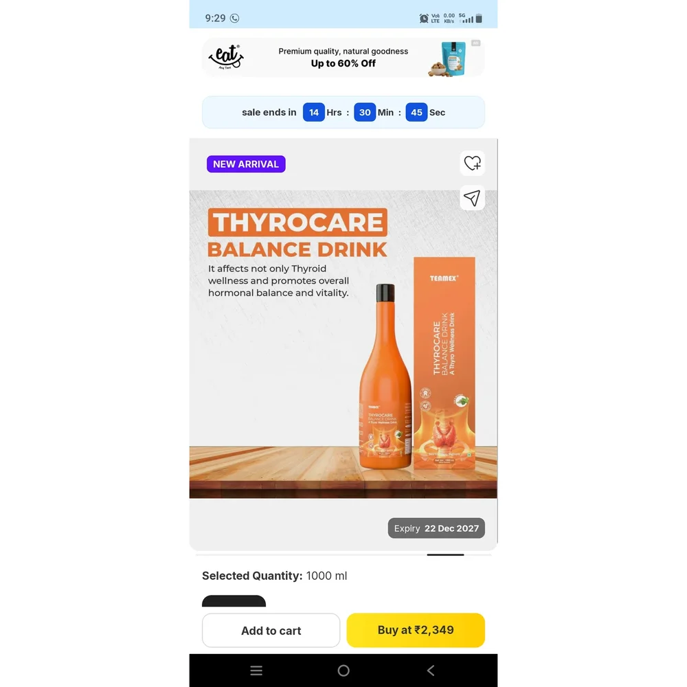 Thairoid Care Balance Drink - Healthcare & Medical by Teamex