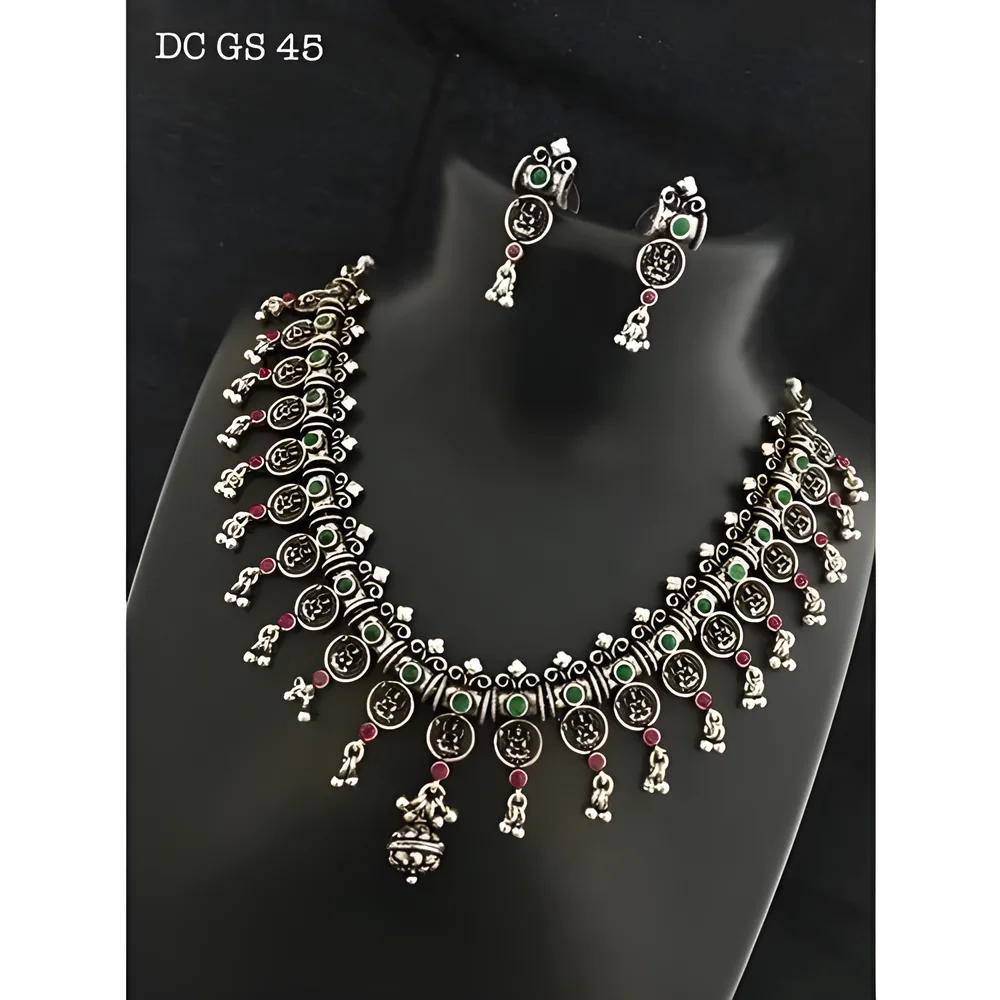 Ladies Silver Necklace Set - Gems & Jewelry by Jaya Jems Impex