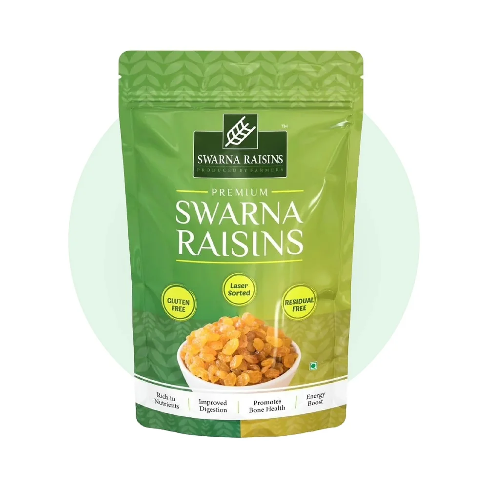 Swarna Golden Seedless Raisins 200g - Food & Agriculture by Kagwad Hi-Tech Agro Processing Pvt. Ltd.