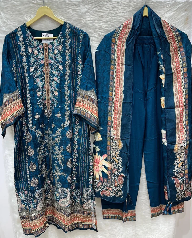 Printed Rayon Muslin Suit Set - Textiles & Apparel by Ayzel Pvt. Ltd.