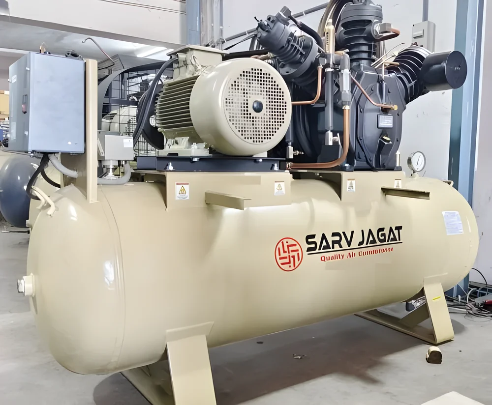 25 HP 12 Bar High Pressure Reciprocating Air Compressor - Machinery & Equipment by Sarv Jagat Corp.