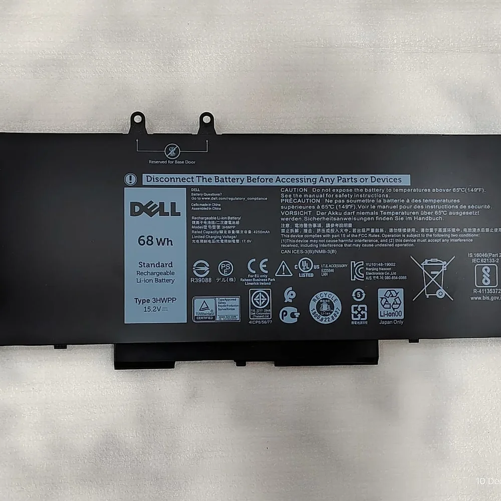 Dell 3HWPP 68Wh Rechargeable Li-ion Laptop Battery - Electronics & Electrical by Kingfast Technologies