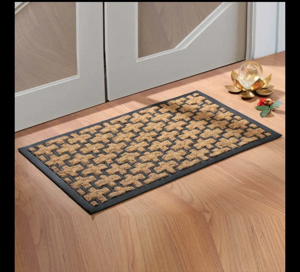 Coir Door Mat Black Brown - Textiles & Apparel by M/S. Right Choice Collection