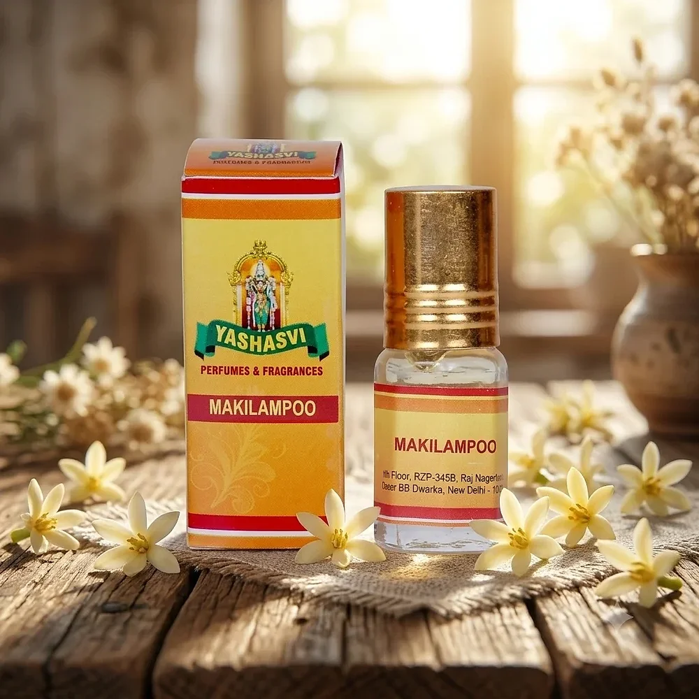 Yashasvi's Makilampoo Natural Floral Perfume Oil 3 Ml - Beauty & Personal Care by Yashasvi Perfumes and Fragrances