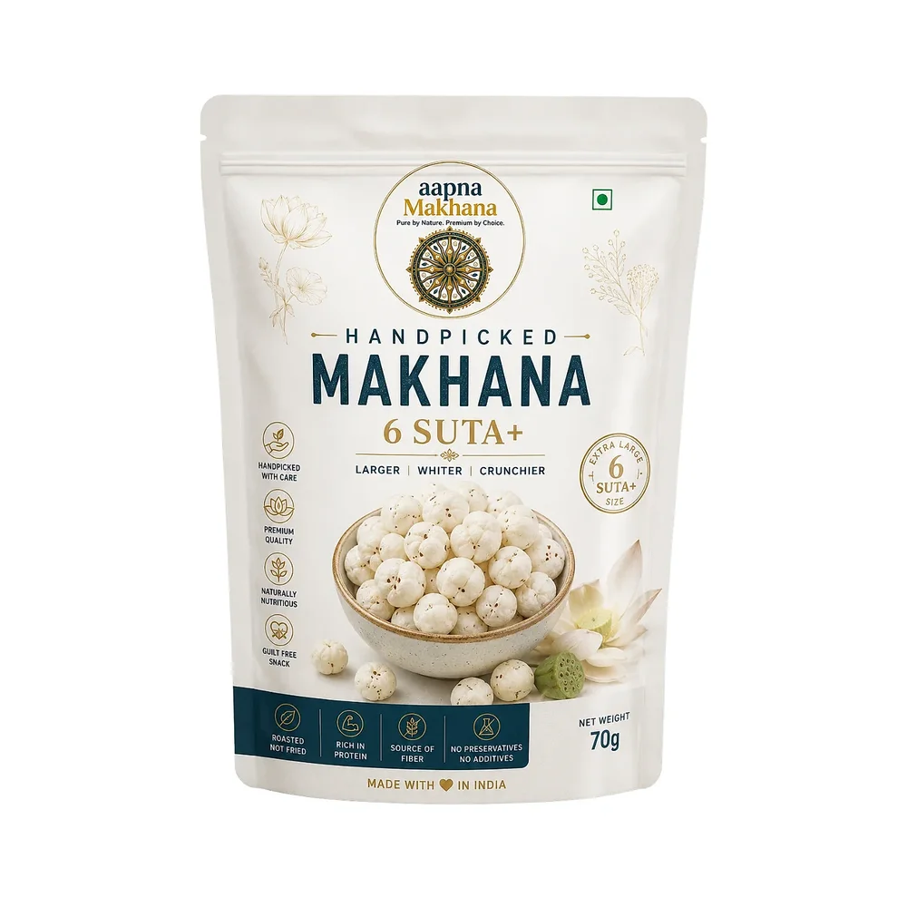 Handpicked Makhana 6 Sutta+ - Food & Agriculture by Salutary Food and Beverages India Pvt. Ltd.