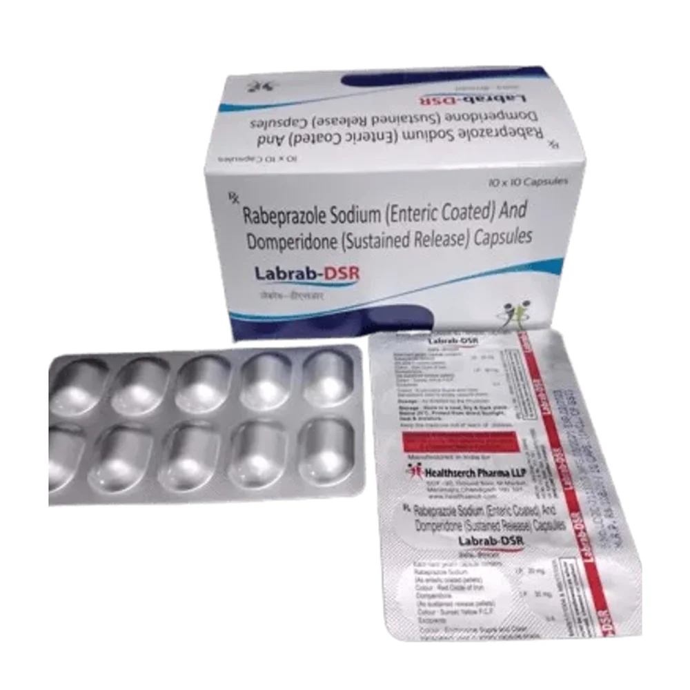 Rabeprazole Sodium Domperidone Enteric Coated Sustained Release Capsules - Healthcare & Medical by Healthserch Pharma LLP