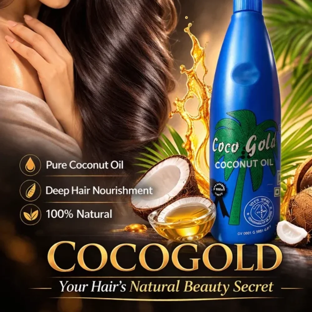 Cocogold 500ML Coconut Hair Oil - Beauty & Personal Care by Marotiya Oil Industries Teegapur
