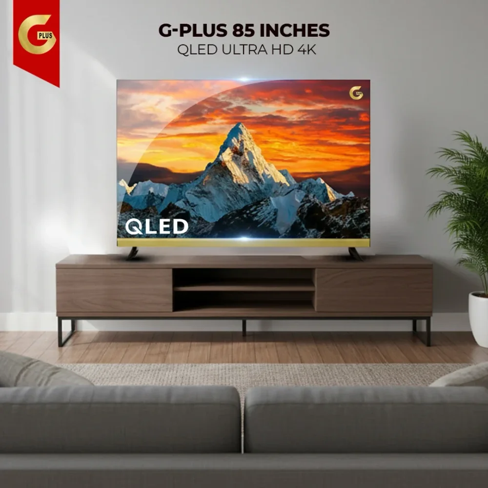 Gplus 85 Inch 4K Ultra HD QLED Smart TV with Voice Assistant - Electronics & Electrical by Garuda Mart India Pvt. Ltd.