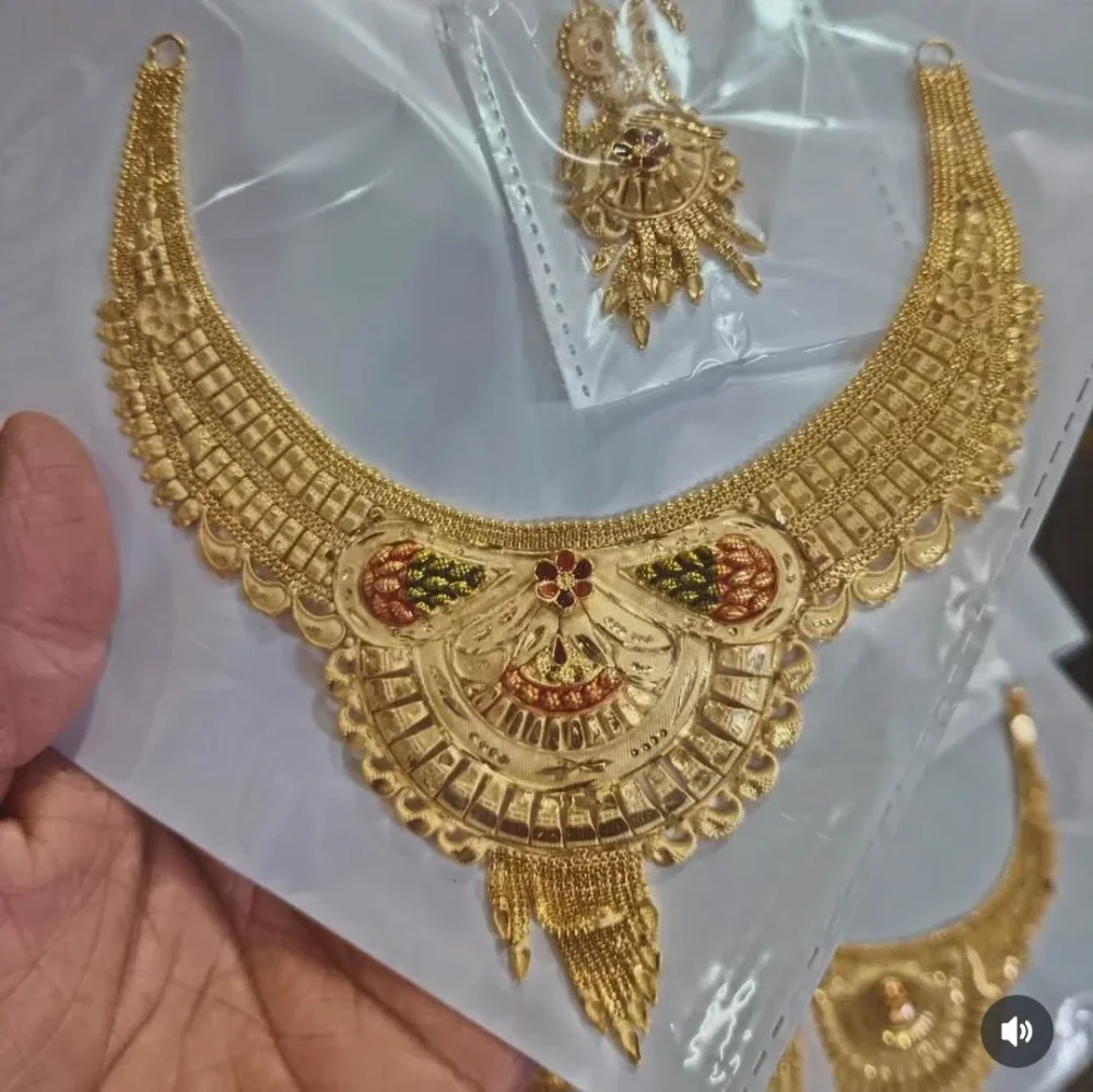 South Indian Temple-Style Necklace Set - Gems & Jewelry by MK Imitation Jewellery