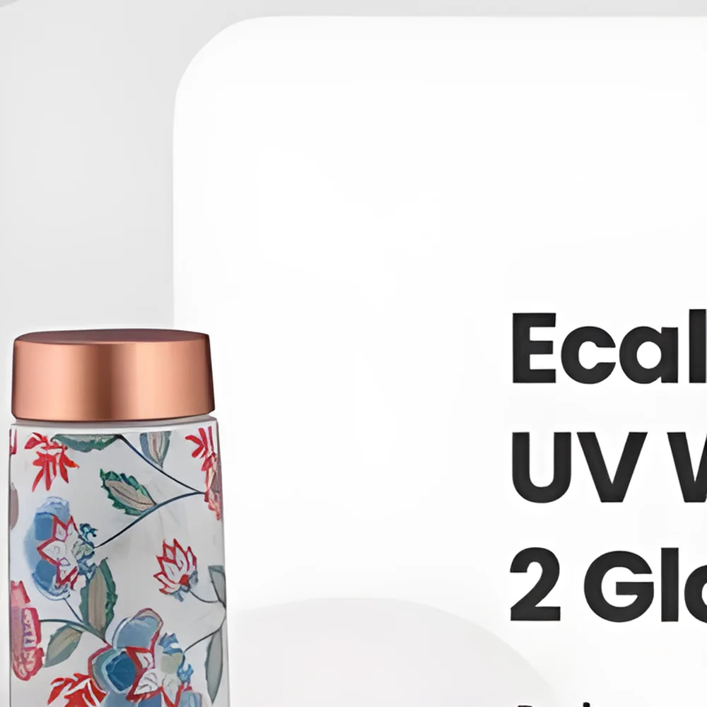 Ecalir Floral Glass Set of 2 - Home & Kitchen by Infinity Craft Land